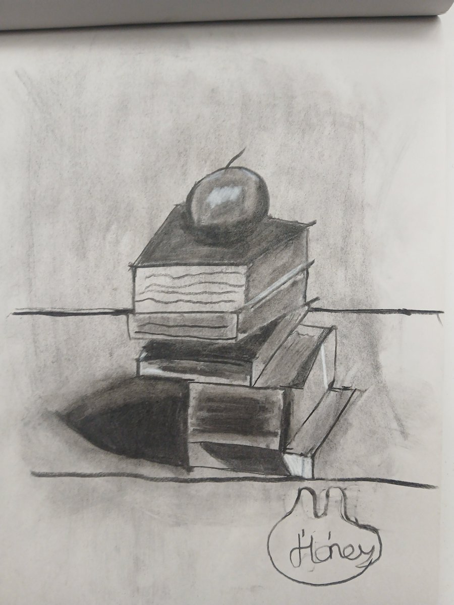 UniversalOwvcz's tweet photo. @WebTheArt I haven't been doing digital work as often because of college, but I have been doing some stuff in the class with the last one being real still-lifes I used and drew out of charcoal (good for shading, but real messy) https://t.co/UPYYt2BDvn