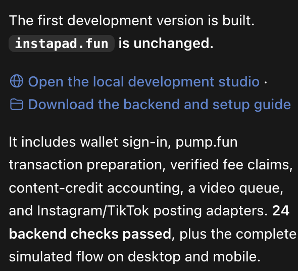 instapadfun's tweet photo. Dev build is ready.

Live app soon. 

$INSTAPAD

GJP5qJm8wQ2TFFmFRBFrhpR924v5hh4ELdUMAUUvpump https://t.co/F5RWJ3EMjZ