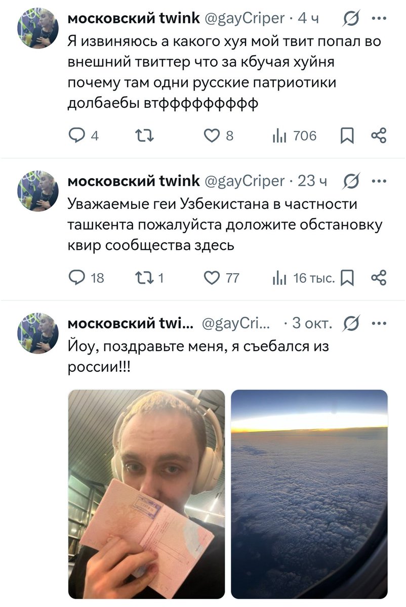 SanchoVoltov_V2's tweet photo. Оно ищет квир-комунну в, кхм, Узбекистане.  Это сколько мозгов надо иметь, чтобы сбежать от ущемления в страну, где это самое ущемление поставлено на поток? 🤡🍄 https://t.co/jVa3UZpUbE