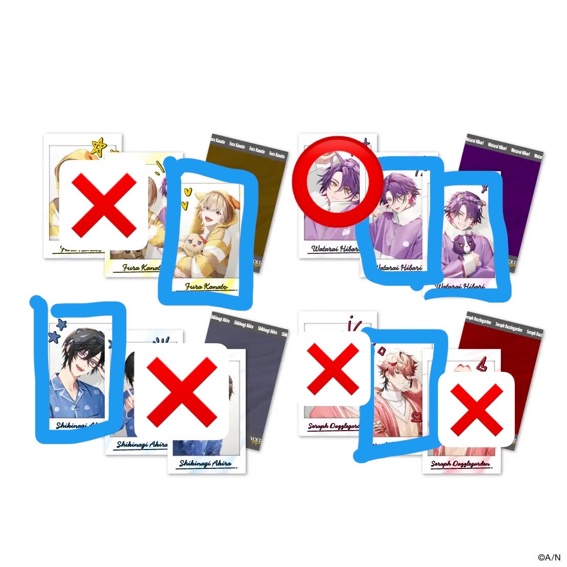 yqi_lit's tweet photo. 【交換】にじさんじ、VOLTACTION
求　⭕️
譲　青枠

2:1、3:1程の比率違いでしたら大丈夫です🙆🏻‍♀️
実物のお写真が欲しい場合はお声掛けください。
お気軽にお声掛けください♪ https://t.co/uxgClsrBNX