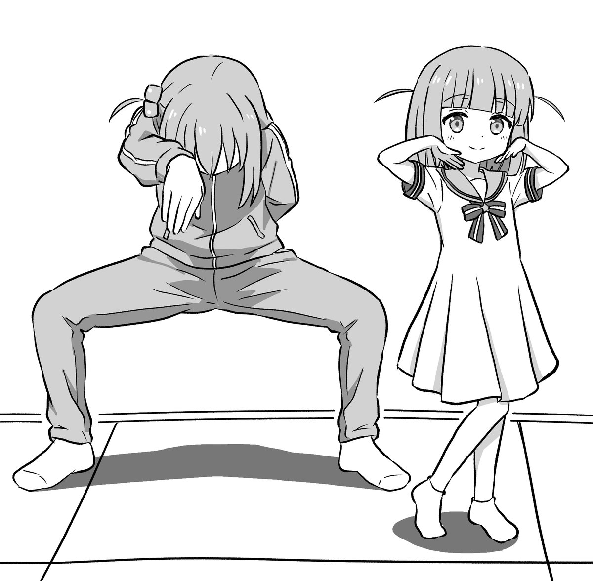 kujo_karen9's tweet photo. ソーラン節踊る後藤姉妹 https://t.co/loVBr94qSW