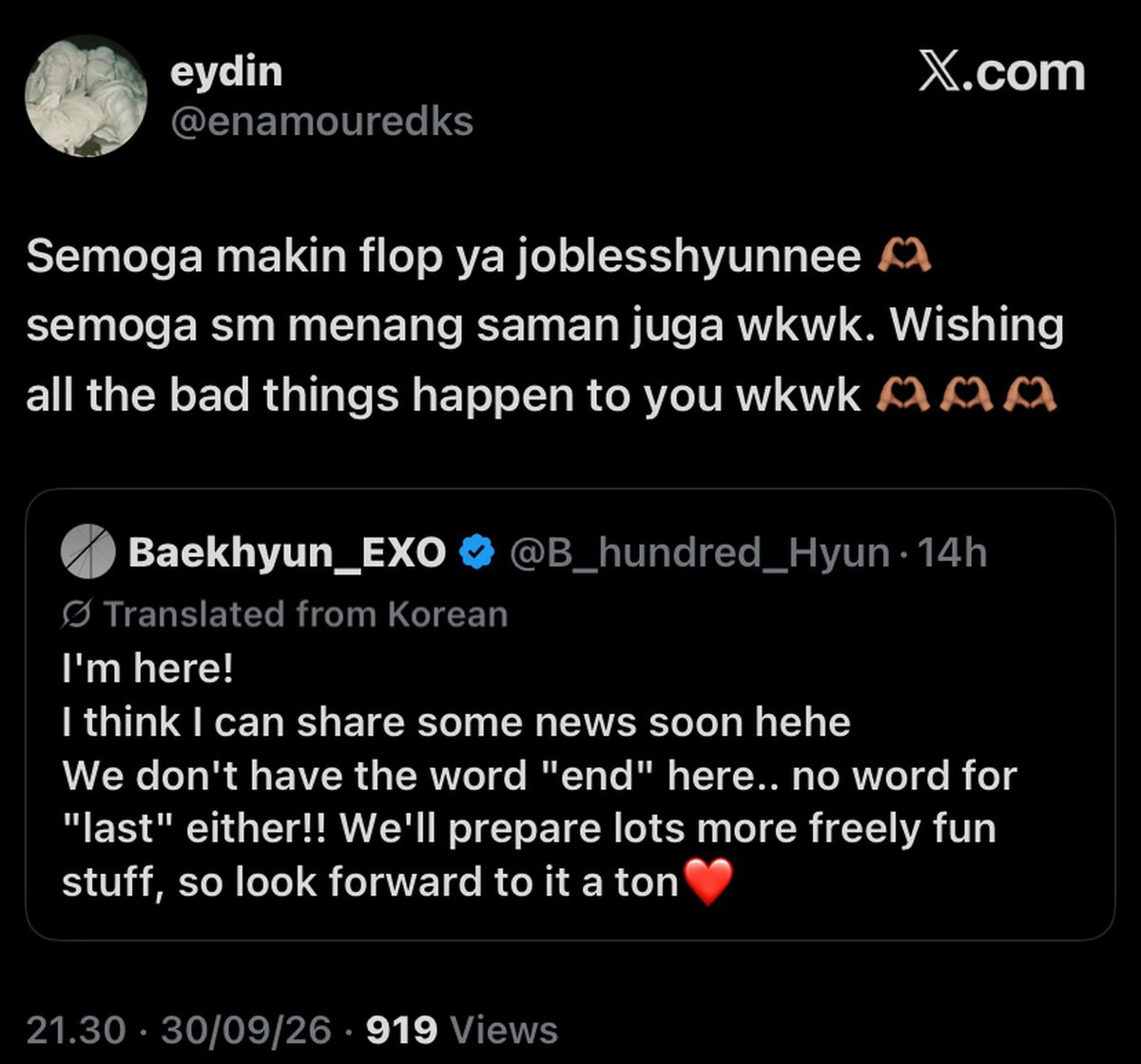 milkybeansss's tweet photo. Aduh Dahsyat banget Baekhyun. Yang di doain jelek ada aja ya gebrakannya, tau-tau collab aja. Itu yang doain baekhyun jobles  and wishing all the bad things happen udah dapet apa ya btw😋. Duh semoga lu selalu di kelilingi hal-hal baik deh biar ga penyakitan terus hatinya😊🫰 https://t.co/OkpQTFvPfx