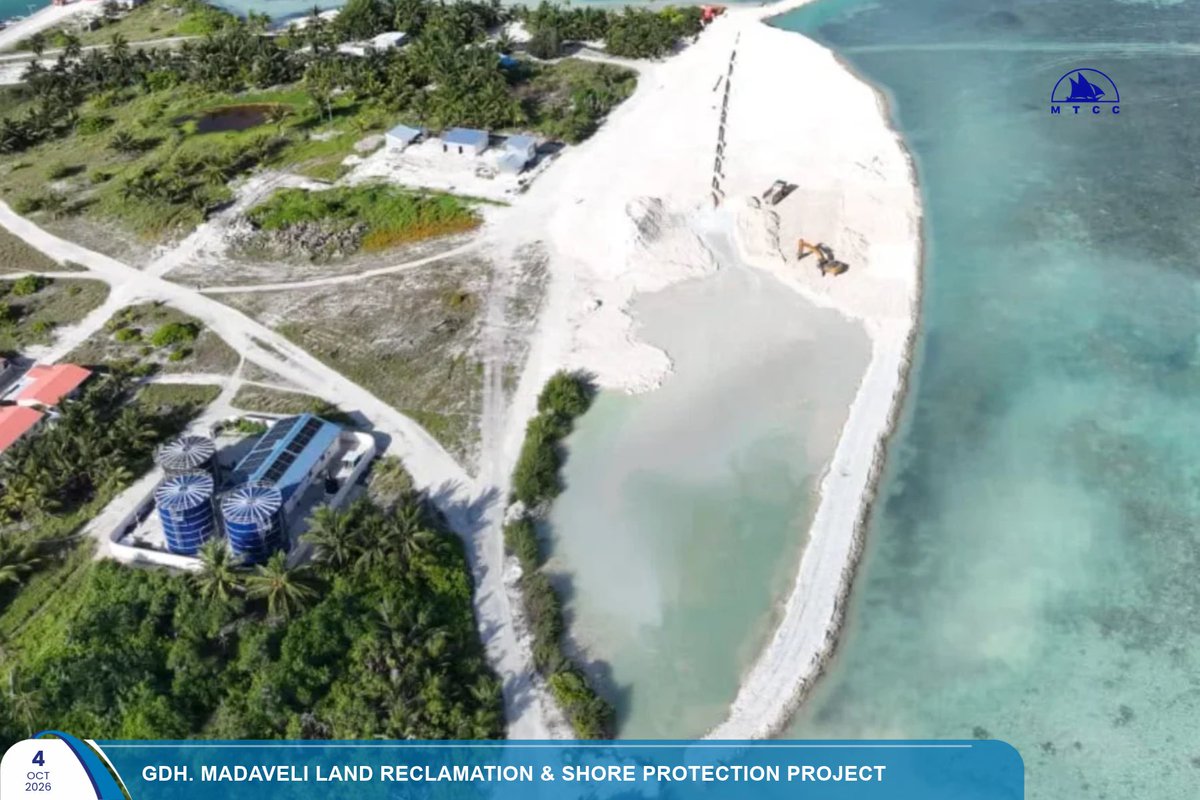MTCCPlc's tweet photo. Project Update: Land Reclamation and Shore Protection at GDH. Madaveli

Land reclamation operations are currently underway.

Follow more updates at: https://t.co/RjAFCf3rnI

#MTCCProjects #TeamMTCC #RayyithungeKunfuni #GaumuBinaakurumugaaMTCC https://t.co/wDaPwHyg0h