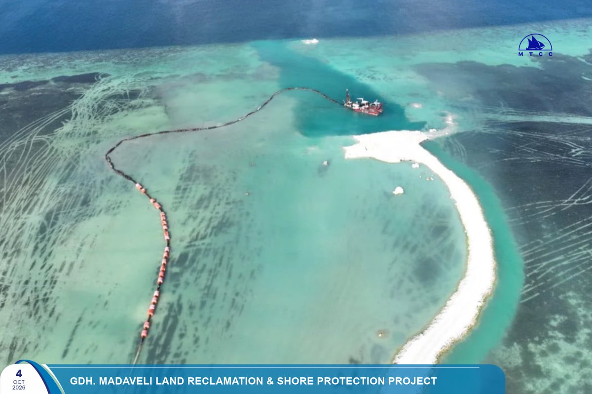 MTCCPlc's tweet photo. Project Update: Land Reclamation and Shore Protection at GDH. Madaveli

Land reclamation operations are currently underway.

Follow more updates at: https://t.co/RjAFCf3rnI

#MTCCProjects #TeamMTCC #RayyithungeKunfuni #GaumuBinaakurumugaaMTCC https://t.co/wDaPwHyg0h