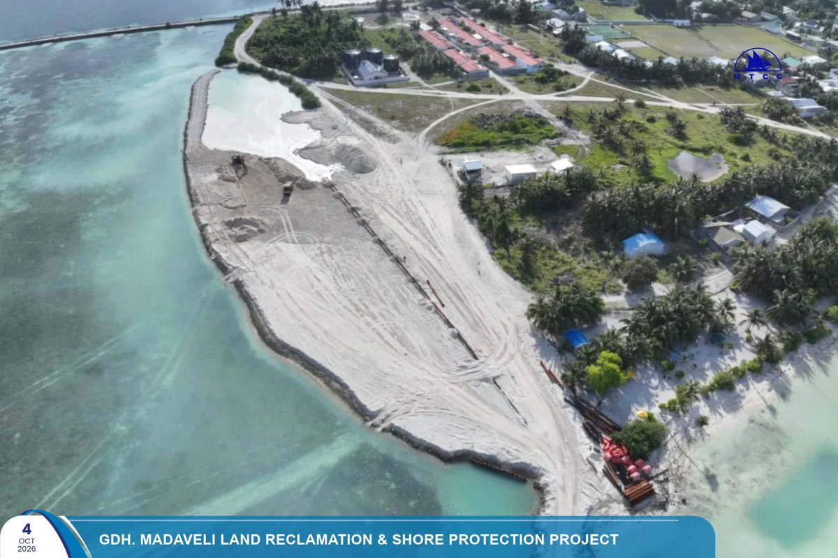 MTCCPlc's tweet photo. Project Update: Land Reclamation and Shore Protection at GDH. Madaveli

Land reclamation operations are currently underway.

Follow more updates at: https://t.co/RjAFCf3rnI

#MTCCProjects #TeamMTCC #RayyithungeKunfuni #GaumuBinaakurumugaaMTCC https://t.co/wDaPwHyg0h