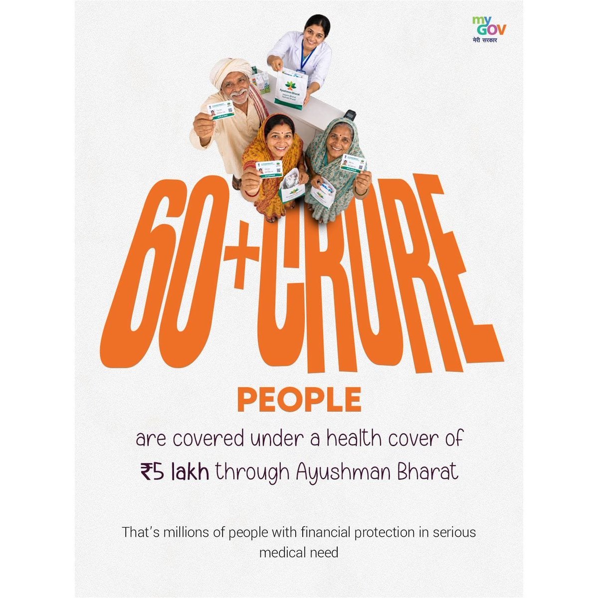 Bharatrai80's tweet photo. #8YearsOfAyushmanBharat

60 crore+ people covered under Ayushman Bharat!

via Namo App https://t.co/oVpzJxZlNO