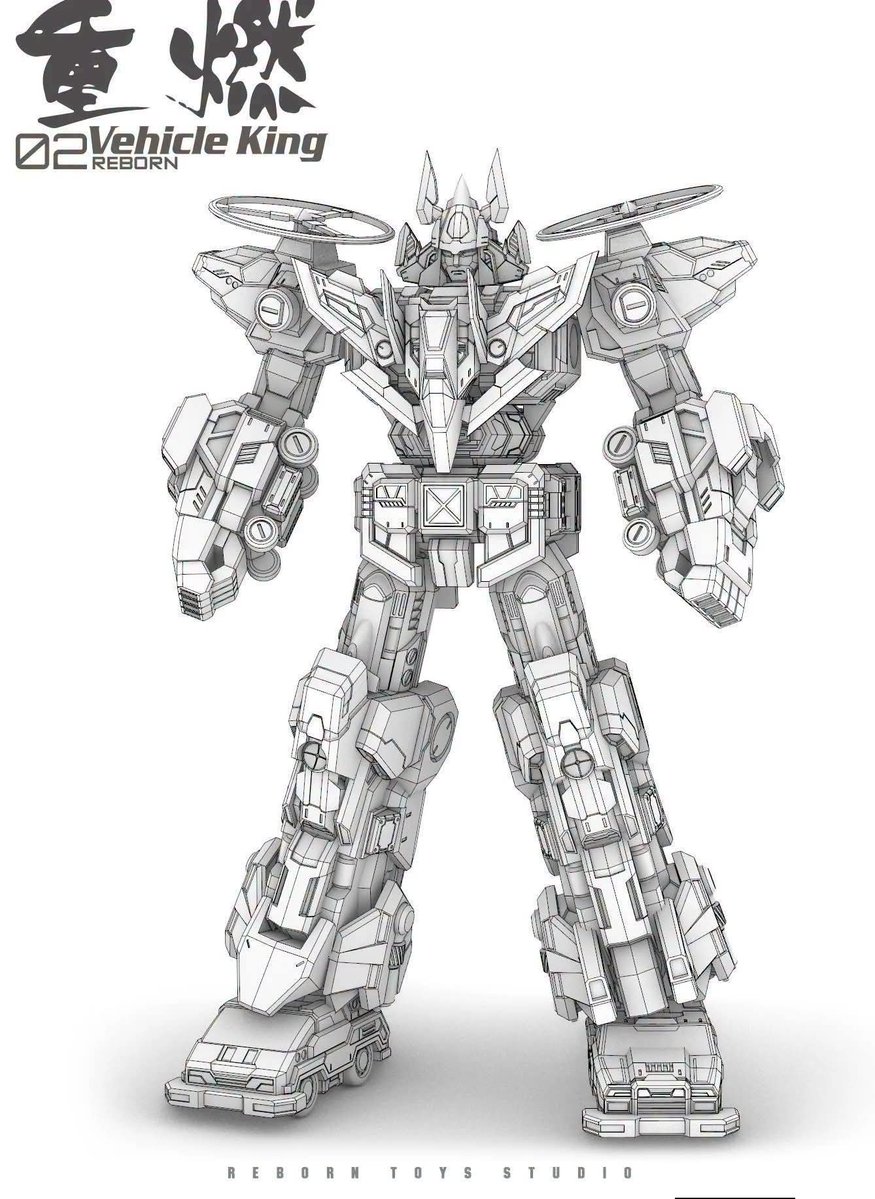 GokinMr's tweet photo. Reborn Vehicle King (Vehicle Voltron) di Reborn Toys Studio https://t.co/8NVuM5fHRB
 #RebornToysStudio #VehicleKing #REBORN02 #VehicleKing02 #15VehicleCombiner #CombinerRobot #MechaToys #機甲艦隊ダイラガーXV #Mecha #Robot #wf2026 #WFShanghai https://t.co/ZPairKv7Ws