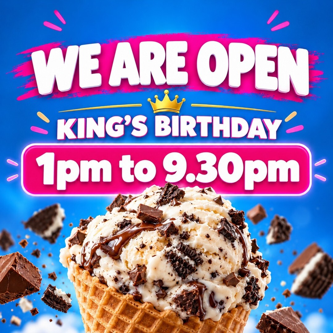 coldrockaspley's tweet photo. Cold Rock Aspley will be OPEN from 1pm on the King's Birthday holiday.
#coldrock #aspley #open #kingsbirthday #icecream https://t.co/F4YDdpdhmu Cold Rock Aspley will be OPEN from 1pm on the King's Birthday holiday.
#coldrock #aspley #open #kingsbirthday #icecream Cold Rock Aspl… https://t.co/dbvN65kL7s