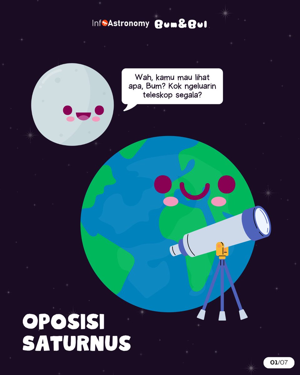 infoAstronomy's tweet photo. Malam ini planet Saturnus akan berada di titik oposisi terhadap Matahari, bikin ia berada di jarak terdekat dari Bumi kita. Saturnus pun akan bisa diamati sepanjang malam. 🪐🌏

Saturnus ini beneran oposisi ya, bukan lagi cari posisi~ https://t.co/Im7OVcxGYj