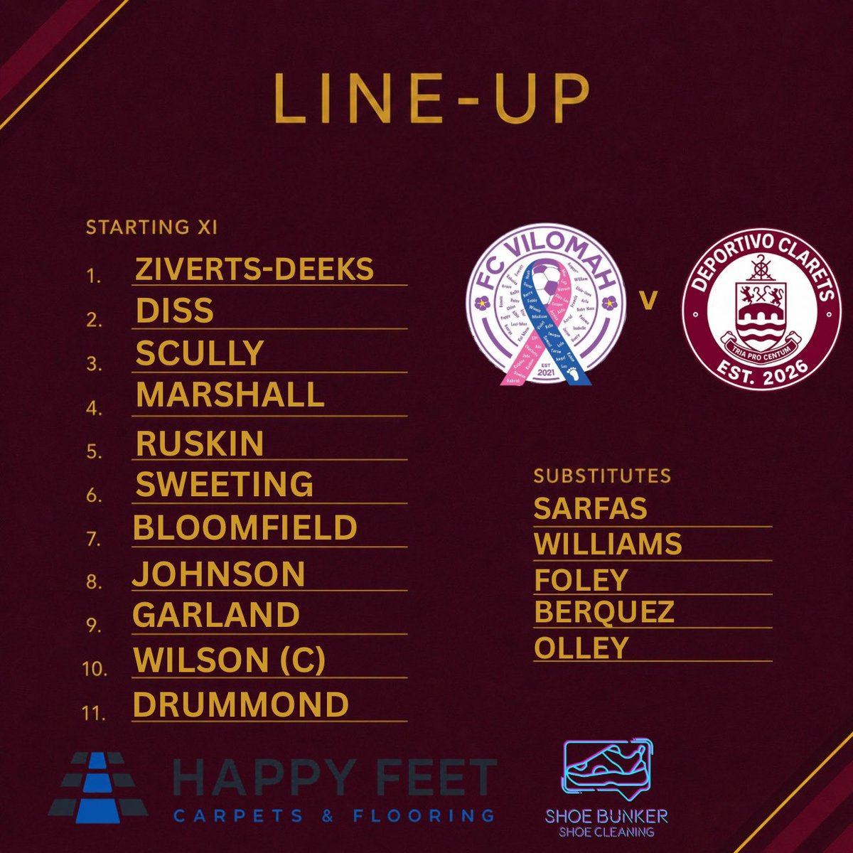DeporClarets's tweet photo. Our starting XI is locked in and we’re ready to go! https://t.co/9LZCKuxG9b