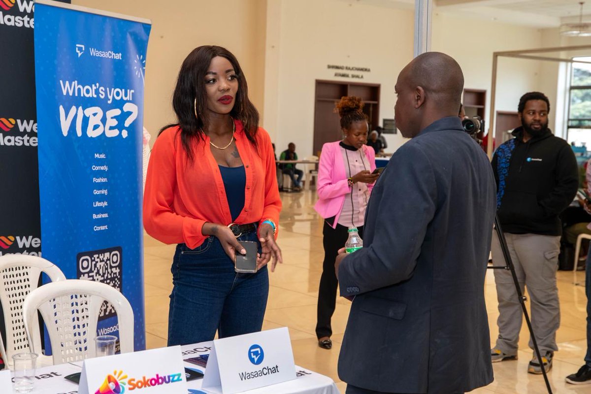 WasaaChat's tweet photo. At the Creative &amp; Digital Economy Sessions, the WasaaChat team showed up, connected and shared ideas shaping Africa’s creator economy. 

#WasaaChat #TeamWasaa #CreativeEconomy #DigitalEconomy #MadeInKenya https://t.co/XTAKe937Ta