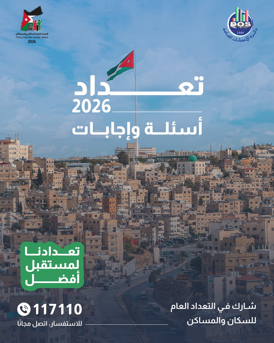 statisticsofjo's tweet photo. سؤال و جواب حول التعداد

#تعدادنا_لمستقبل_أفضل
#دائرة_الاحصاءات_العامة
#التعداد_العام_للسكان_والمساكن_2026
#الأردن https://t.co/sh0RbA1dtO