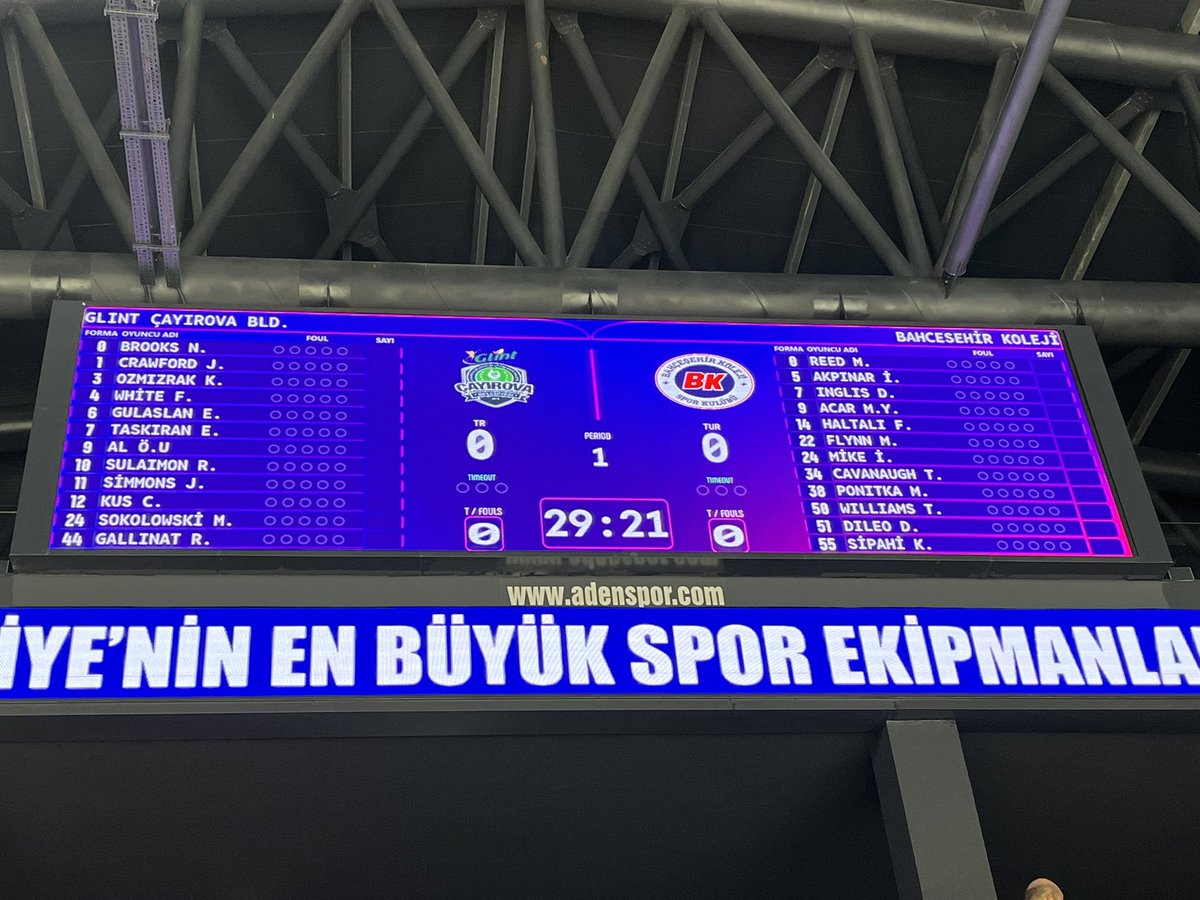 airballtv_'s tweet photo. Çayırova Belediyesi’nde geçen maç forma giymeyen Nysier Brooks kadroda. Berkay Candan kadroda yok.

Bahçeşehir Koleji’nde ise Aleksa Avramovic yabancı sınırına takılan isim oldu. https://t.co/vZObEmkQvw