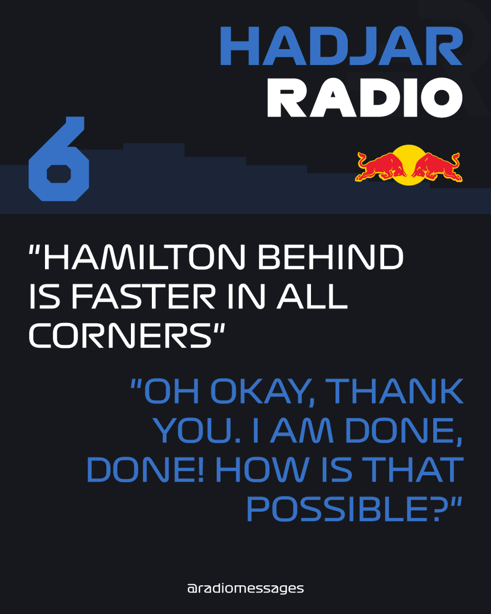 radiomessages's tweet photo. Hadjar is done, done! 😂 #F1 #BahrainGP https://t.co/7uyrdSJKOR