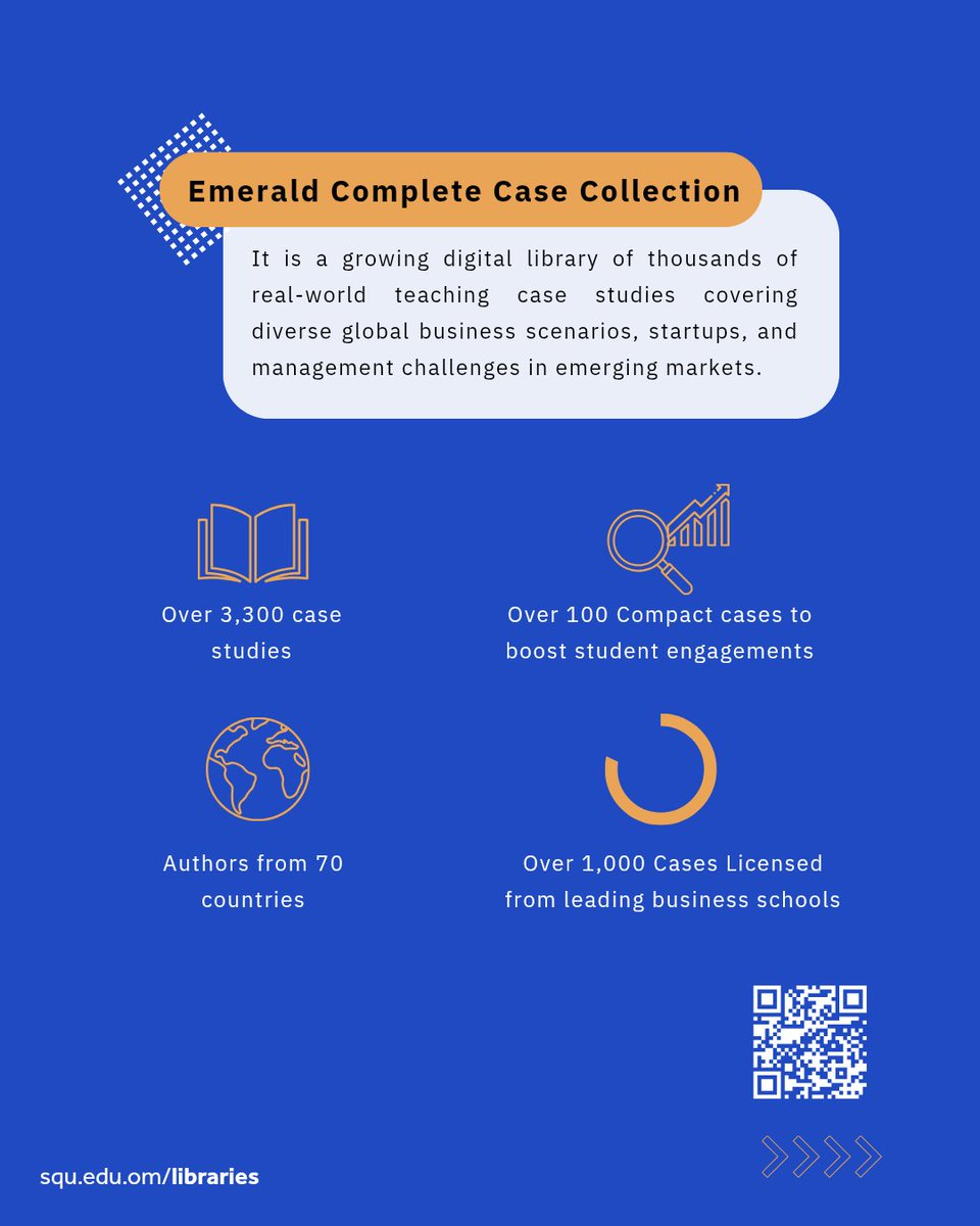 MainLibrarySQU's tweet photo. قواعد بيانات جديدة من Emerald لدعم مسيرتكم الأكاديمية والبحثية ✨ يمكنكم تجربتها الآن ونسعد باستقبال آرائكم وانطباعاتكم عبر الرابط: 

https://t.co/mK9cAutHzb https://t.co/jQg8BYU1CS