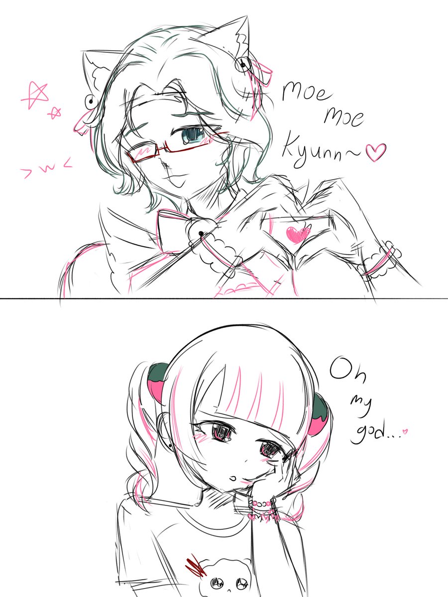pafewann's tweet photo. #Elisyumetober2026 Day 4 - Personality Switch ♥︎ or is this an excuse to draw moe cove AGAIN... #yumetwt #yumeship #coveleni #selfship https://t.co/YUtaDlbtzF