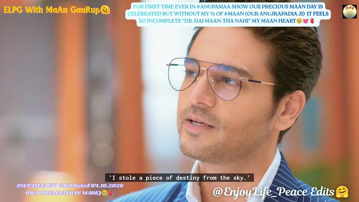 EnjoyLife_Peace's tweet photo. Love Alert💓⚠️Aww 30 mins Full of Our Treasured #AnujKapadia #Anupama #MaAn Memories🥹 in Tday's #Anupamaa Epi #MaAnDay CelebSpl Must watch in TV.
I was Happily immersed into Our Eternal #MaAnUniverse Every Corner, Every word,Everywhere there is Only Our MAAN FOREVER & BEYOND !🫀 https://t.co/B92sTd2ige