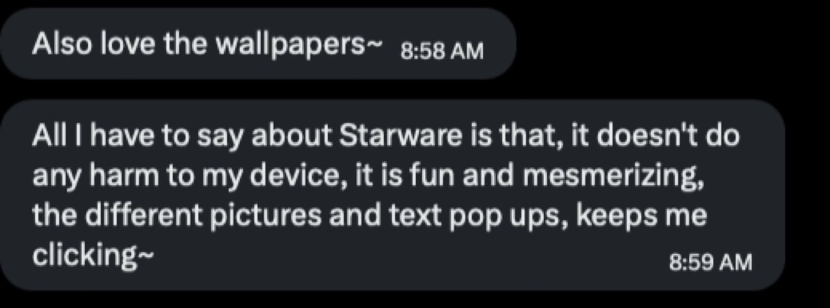 Pr1ncesStarx's tweet photo. Yes people are really enjoying that StarLock app I made. You should totally try it its a super cute program :3

And noo you dont need to send to some nigerian guy for v3 when you can download here the app for free isnt that super duper awesome? ;3

Now go and keep on clicking<3 https://t.co/pkwoOksBRG