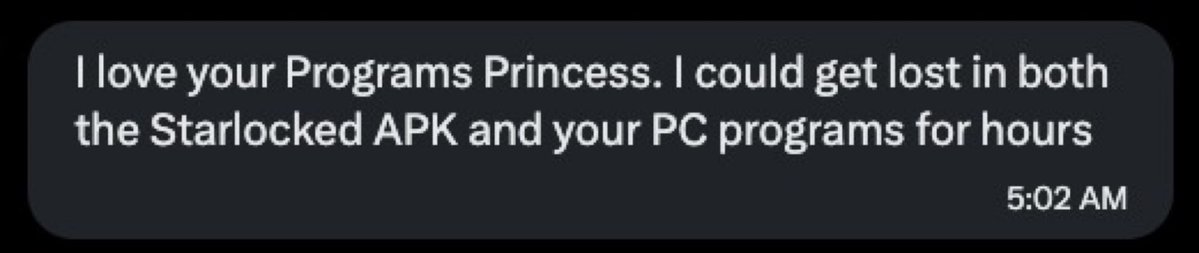 Pr1ncesStarx's tweet photo. Yes people are really enjoying that StarLock app I made. You should totally try it its a super cute program :3

And noo you dont need to send to some nigerian guy for v3 when you can download here the app for free isnt that super duper awesome? ;3

Now go and keep on clicking<3 https://t.co/pkwoOksBRG