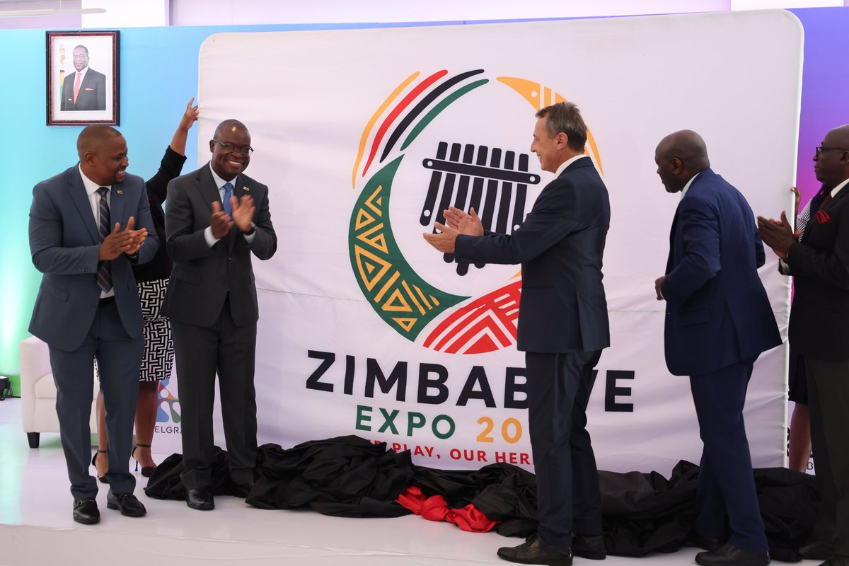 pattymash26's tweet photo. Zimbabwe is getting ready to tell its story to the world. 🇿🇼 The launch of the National Expo 2027 logo marks another step towards Belgrade, where our culture, heritage, products and economic potential will be showcased alongside more than 100 countries. #Expo2027 https://t.co/Vd26gBiTjo