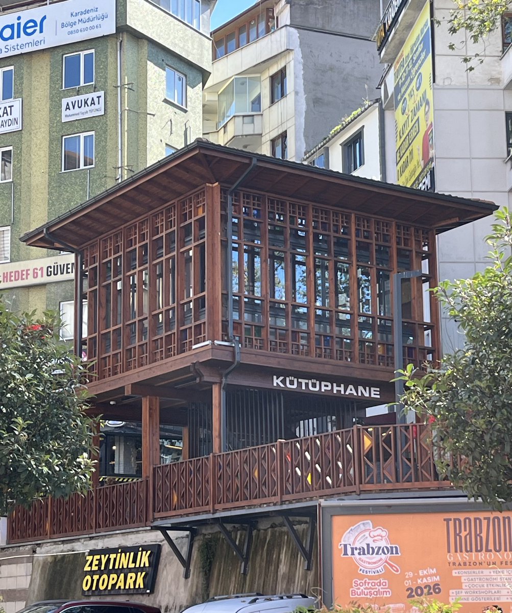 patyale's tweet photo. Beautiful library building in #Trabzon modelled on a Black Sea granary (serander). https://t.co/yl5MpzHqKD