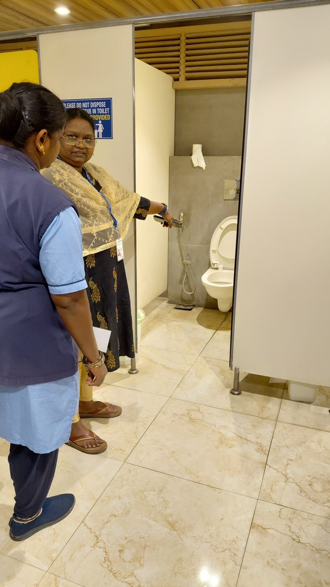 aaicbeairport's tweet photo. As part of #YSA2026, Team AAI @aaicbeairport reviewed facilities for women, children, senior citizens and  PRMs, including baby-care rooms, play areas, sanitary-pad facilities, accessible toilets,ensuring a comfortable and inclusive passenger experience from entry to exit. #AAI https://t.co/oP3DpBZkKt