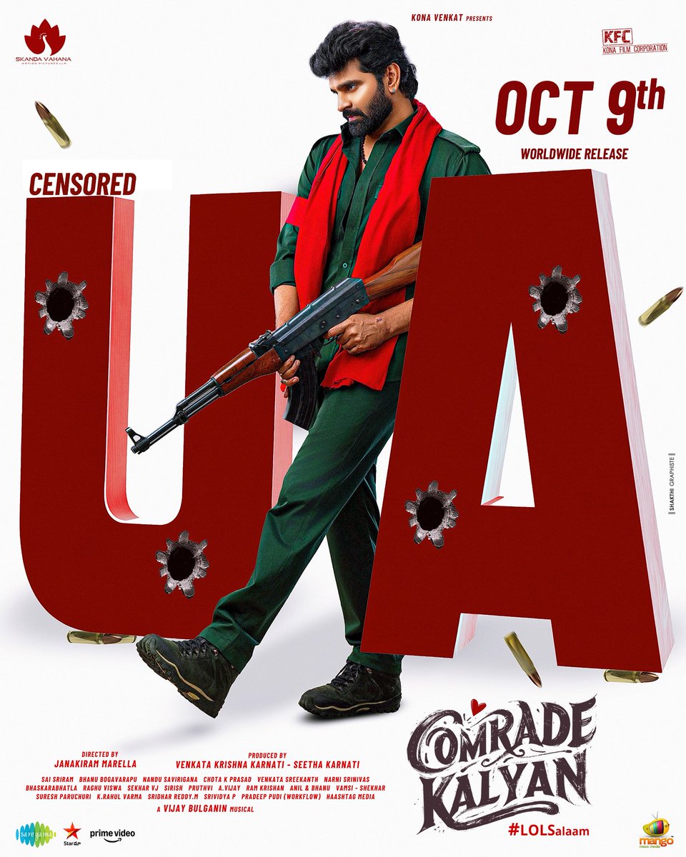 sreevishnuoffl's tweet photo. No gun firing…
Only FUN FIRING 😀

U/A :)))

#ComradeKalyan October 9th 🩶 https://t.co/O9Wj6zX9rD