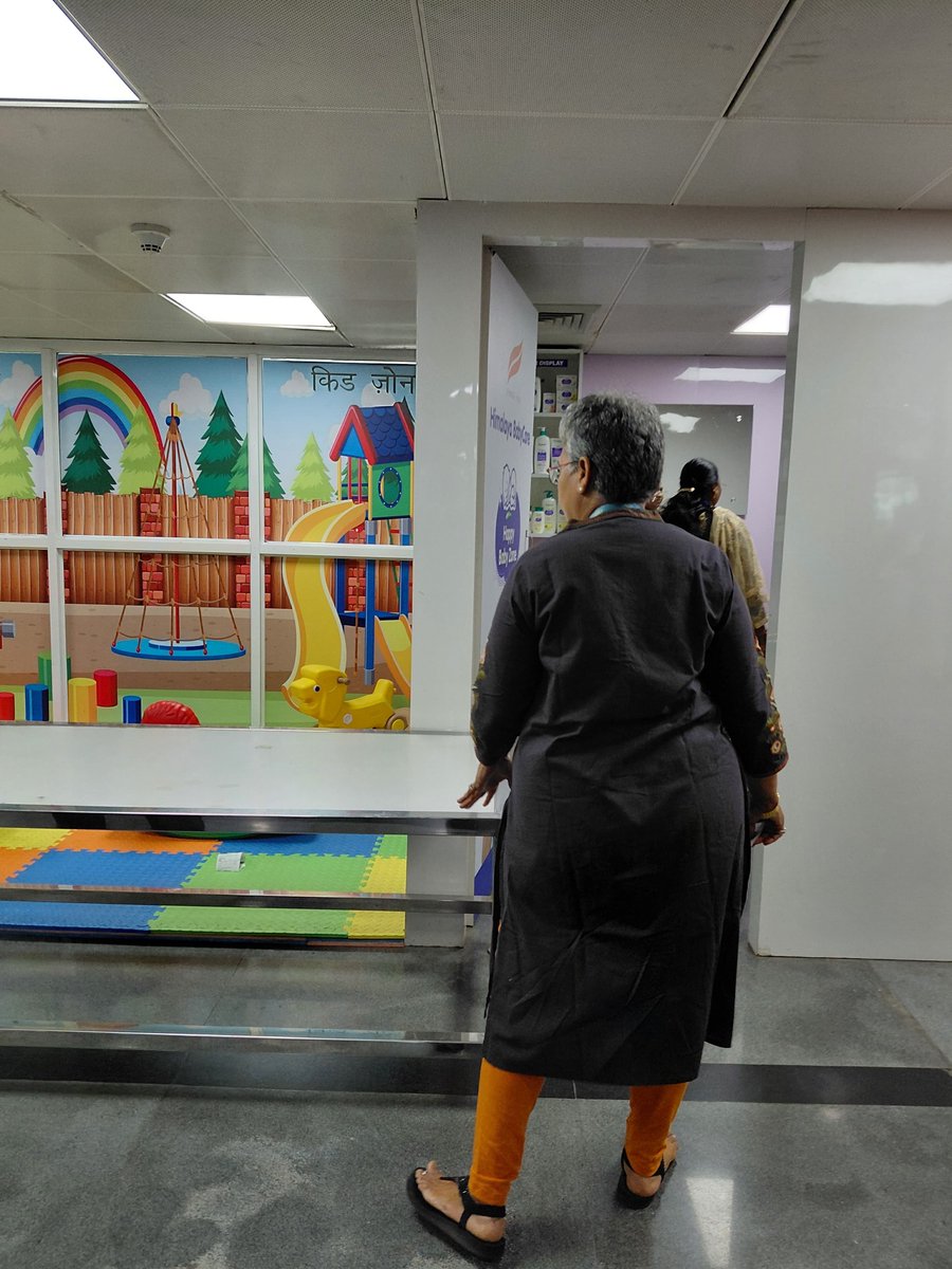 aaicbeairport's tweet photo. As part of #YSA2026, Team AAI @aaicbeairport reviewed facilities for women, children, senior citizens and  PRMs, including baby-care rooms, play areas, sanitary-pad facilities, accessible toilets,ensuring a comfortable and inclusive passenger experience from entry to exit. #AAI https://t.co/oP3DpBZkKt