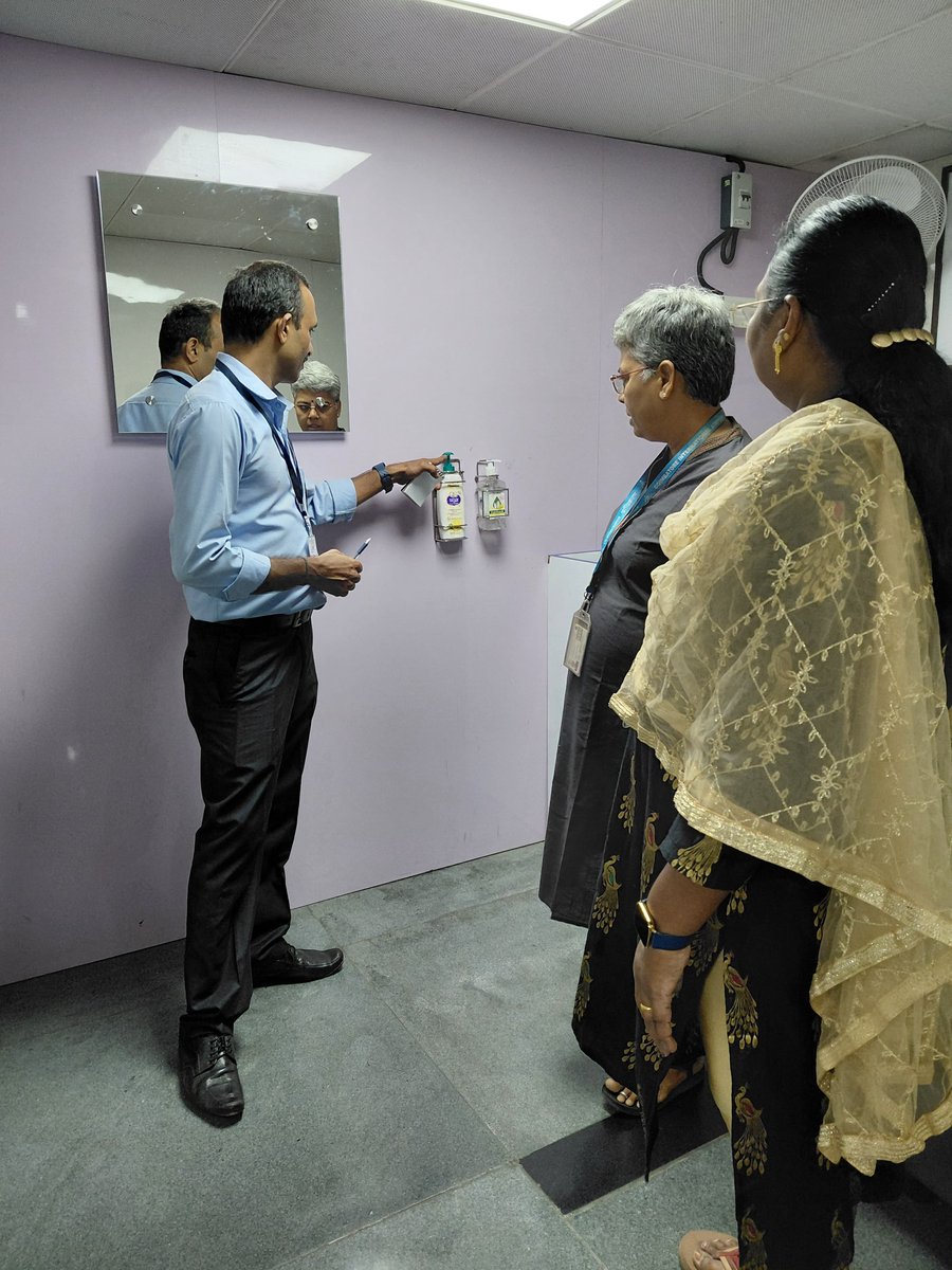 aaicbeairport's tweet photo. As part of #YSA2026, Team AAI @aaicbeairport reviewed facilities for women, children, senior citizens and  PRMs, including baby-care rooms, play areas, sanitary-pad facilities, accessible toilets,ensuring a comfortable and inclusive passenger experience from entry to exit. #AAI https://t.co/oP3DpBZkKt