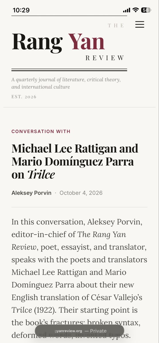 ml_rattigan's tweet photo. Anyone with even a passing interest in Vallejo, modern poetry, or the necessary pitfalls of translating one of the most innovative collections in any language, should read this! 

https://t.co/CzrkKWj4jS https://t.co/vYsJxU6y3O