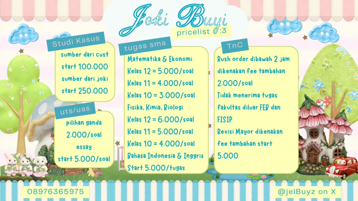 NSapinoso's tweet photo. heⓂ️Lo 🖐🏻 kamu gi cari joki tugas joktug? 🤔 sini joki sama aku! 💭🍏 joki makalah, ppt, tulis tangan, essay, resume, review artikel, review film, studi kasus, dll bisa yaa 😋 tanya-tanya langsung via wa di bio yaa 💌🛵 #zonauang #jokitugas 
🍏 testi > https://t.co/kxJs5SMRi9 https://t.co/gwUzM8ulNI