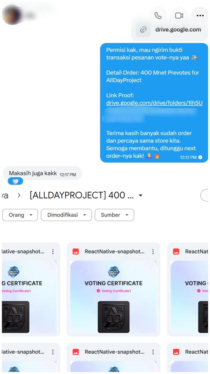 bibisell0's tweet photo. 400 votes Mnet+ for #ALLDAYPROJECT 
M Countdown Prevote

Purchased by anon

Thank you for trusting us with your order 🤍

#BIBI_proofs https://t.co/P3z39Wdn2N