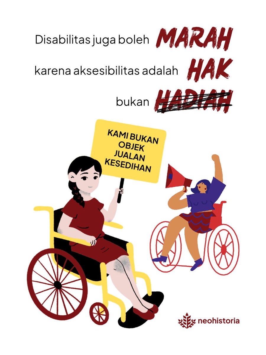 neohistoria_id's tweet photo. Ave neohistorian!

Memandang aksesibilitas bagi penyandang disabilitas sekadar sebagai bentuk kebaikan hati masyarakat adalah sebuah sesat pikir. Sepanjang abad ke-19 hingga pertengahan abad ke-20, narasi yang mendominasi adalah model amal, di mana penyandang disabilitas direduksi menjadi objek belas kasihan.

Namun, Sejarah pergerakan hak-hak sipil membuktikan bahwa aksesibilitas adalah hak asasi manusia yang inheren, bukan kompromi atau hadiah dari kelompok mayoritas yang nondisabilitas.

Peralihan paradigma ini mencapai puncaknya dan diformalkan melalui Konvensi PBB tentang Hak-Hak Penyandang Disabilitas (CRPD). Dokumen ini secara hukum mengubah status penyandang disabilitas dari penerima amal menjadi pemegang hak penuh. Oleh karena itu, membangun ruang yang aksesibel dan sistem yang inklusif bukanlah bentuk filantropi, melainkan pemenuhan kewajiban mutlak. Kegagalan dalam menyediakan aksesibilitas merupakan bentuk penindasan dan diskriminasi struktural, bukan sekadar ketiadaan empati.

Referensi:

J. P. Shapiro, No Pity: People with Disabilities Forging a New Civil Rights Movement (New York: Three Rivers Press, 1993)

United Nations, Convention on the Rights of Persons with Disabilities (New York: UN General Assembly, 2006)

M. Oliver, Understanding Disability: From Theory to Practice (Basingstoke: Macmillan, 1996)