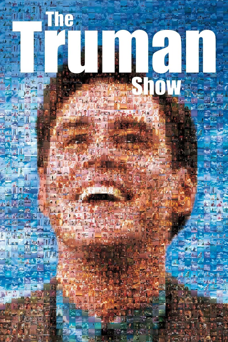 ScreenBarcode's tweet photo. The Truman Show (1998) - Barcode &amp; Poster
Dir. Peter Weir

Cast: Jim Carrey, Laura Linney, Noah Emmerich, Natascha McElhone, Ed Harris, Holland Taylor, Brian Delate, Paul Giamatti. https://t.co/bMQQzTidVk