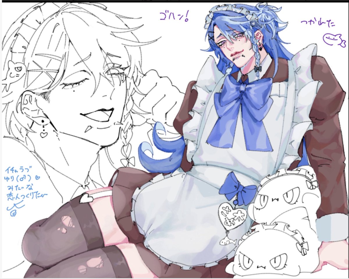 eieio_273's tweet photo. また青くてデカイ男描いてる https://t.co/BFjeegd88E