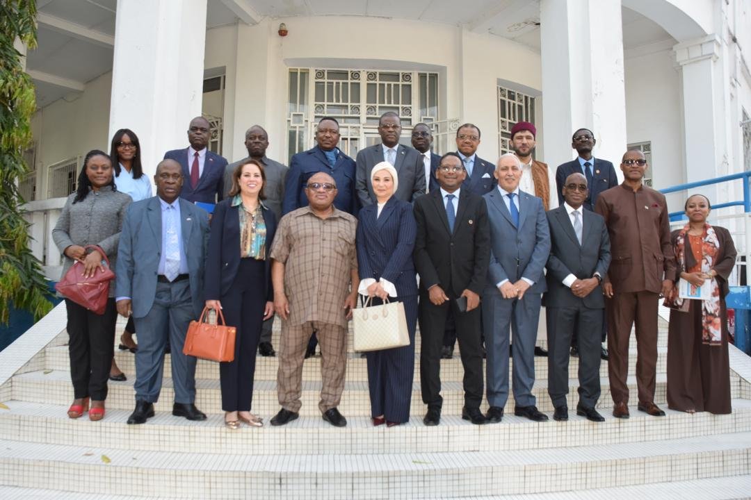 UN_UNOCA's tweet photo. Suite des échanges diplomatiques du Représentant spécial pour l’Afrique centrale, Mohamed El-Amine Souef, avec le Groupe des ambassadeurs africains en République du #Congo. La rencontre a permis des échanges francs et constructifs autour d’un objectif commun : renforcer la paix, la sécurité et le développement durable en Afrique centrale et sur le continent
