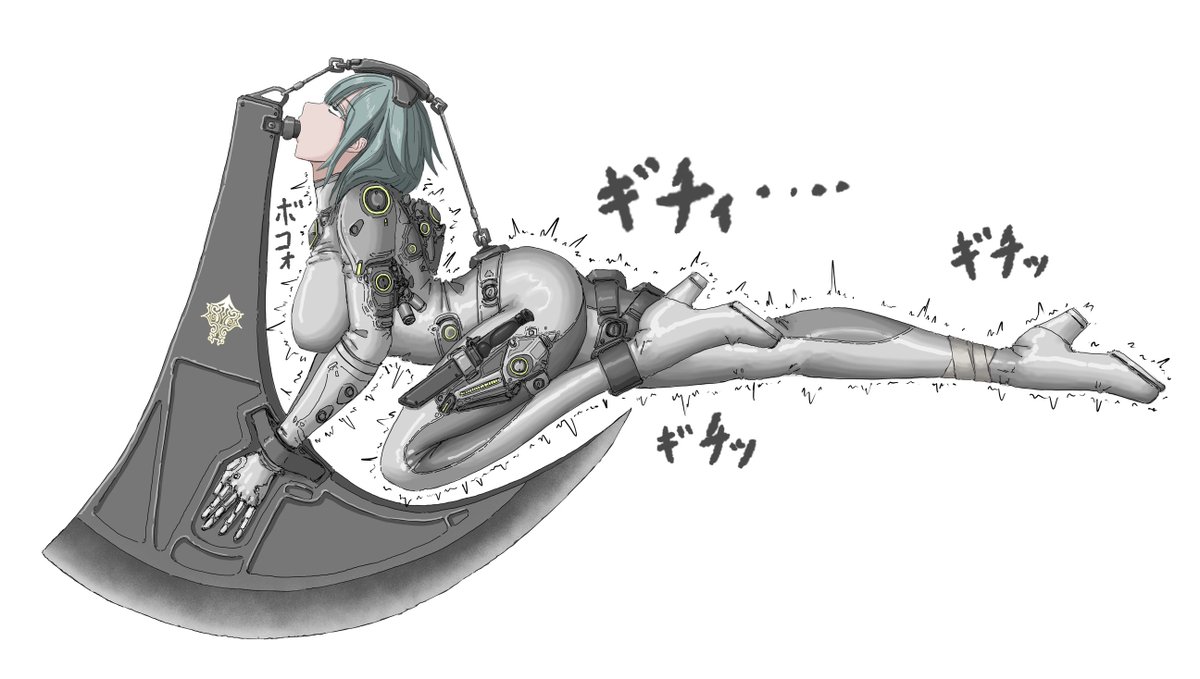 cumulonimbusNt's tweet photo. 封印した魔女を加工し、大斧としたもの。
魔女と接続した刃は魔女の魔力を纏っており、魔女に対して効果的な武器となっている。
魔女は封印により身体の制御を奪われているため、大斧としてのポーズを崩せない。

人類の魔女に対する憎しみがわかる逸品である。 https://t.co/2B0dGoEaRg