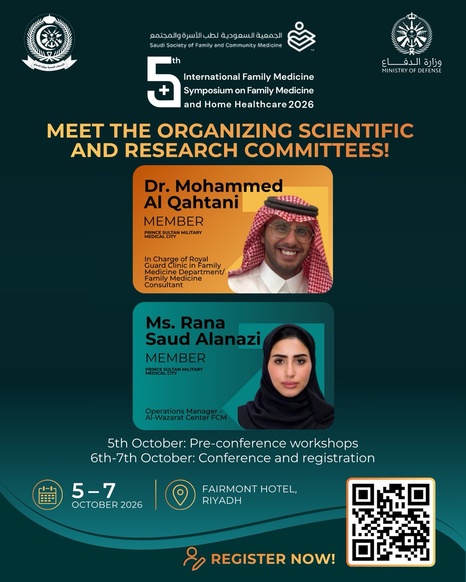 MCIAlRowad's tweet photo. More of the ICFM 2026 committees:

Prof. Mostafa Kofi
Dr. Meshal Al Otaibi
Dr. Faris Alotaibi
Dr. Nawaf Al Aqeel
Dr. Fahad Alromaih
Dr. Nouf Alturkey
Dr. Hanan Taib
Dr. Medhat Maher
Ms. Najlaa Khalil
Dr. Mohammed Al Qahtani
Ms. Rana Saud Alanazi https://t.co/TVMxLI3Giq
