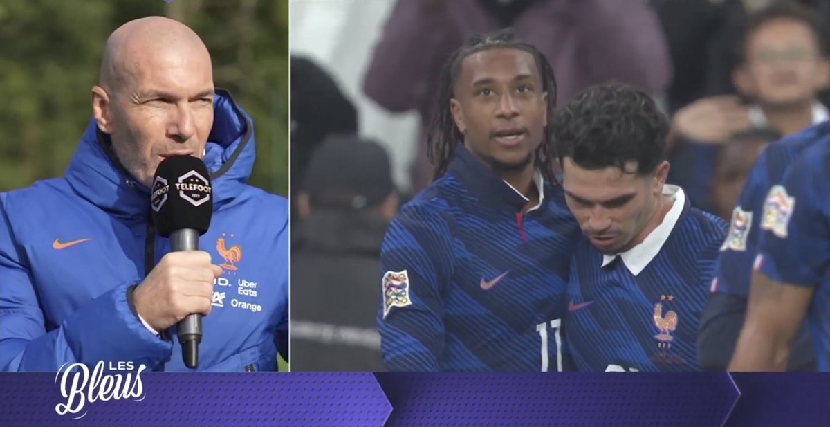 iMiaSanMia's tweet photo. Zinédine Zidane on Michael Olise: "He's a bit reserved and shy off the pitch, but that's fine because on the pitch he's not shy at all - he's a natural leader with his game. He's showing all his talent with the ball. He has established himself here for a while and is doing very well at his club" [@telefoot_TF1]