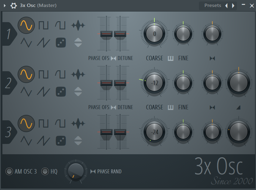 studio1444185's tweet photo. 無料だけど正直最強なプラグイン
flstudioについてくるこれ
3xOsc君
俺の曲のリードの2/3これで残りはvital https://t.co/faldS7e00B