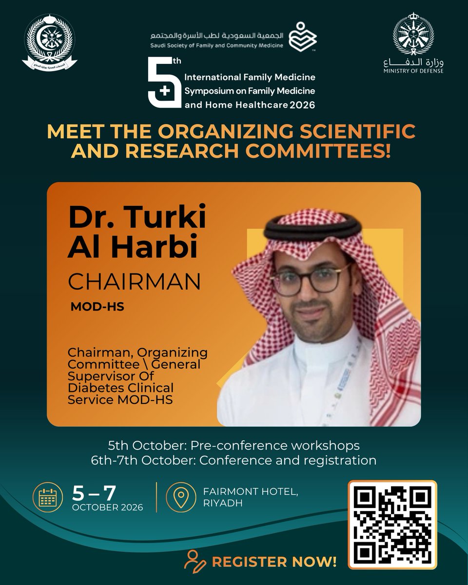 MCIAlRowad's tweet photo. Meet the people behind ICFM 2026.

Dr. Azzam Alotaibi
Dr. Turki Al Harbi
Dr. Moawad Eid Alotaibi
Online registration closes at midnight on 5 October.
6-7 October | Fairmont Hotel, Riyadh
Register: https://t.co/2DveBJuQRT https://t.co/OONO8Rc3Bt