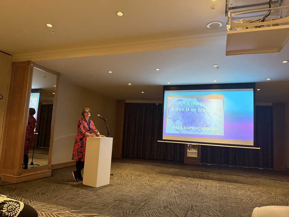 PoonamVohra3's tweet photo. Great presentation by @IvanaKholova on “Cytology — Love it or leave it” at the Finland companion meeting during #ECCytology 2026 in Antwerp, Belgium. Excellent discussion on FNA versus core needle biopsy in head and neck lesions @Baskotacytopath @aakasharmand https://t.co/QWeWS5xhvM