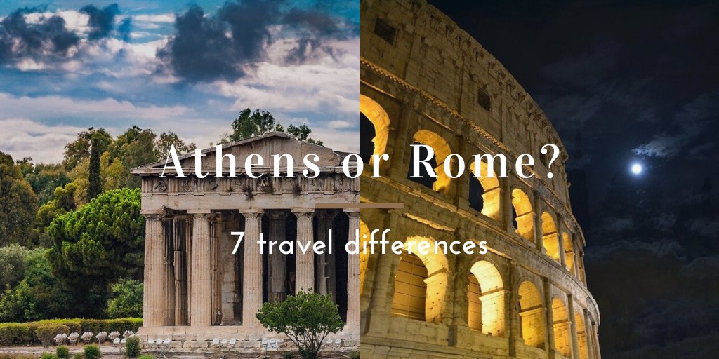 TheGreekVibe's tweet photo. Are you an Athens or Rome type of traveler? Read on to find out #travel https://t.co/IHO4Kv4ZQg https://t.co/OxZdQM6n6x