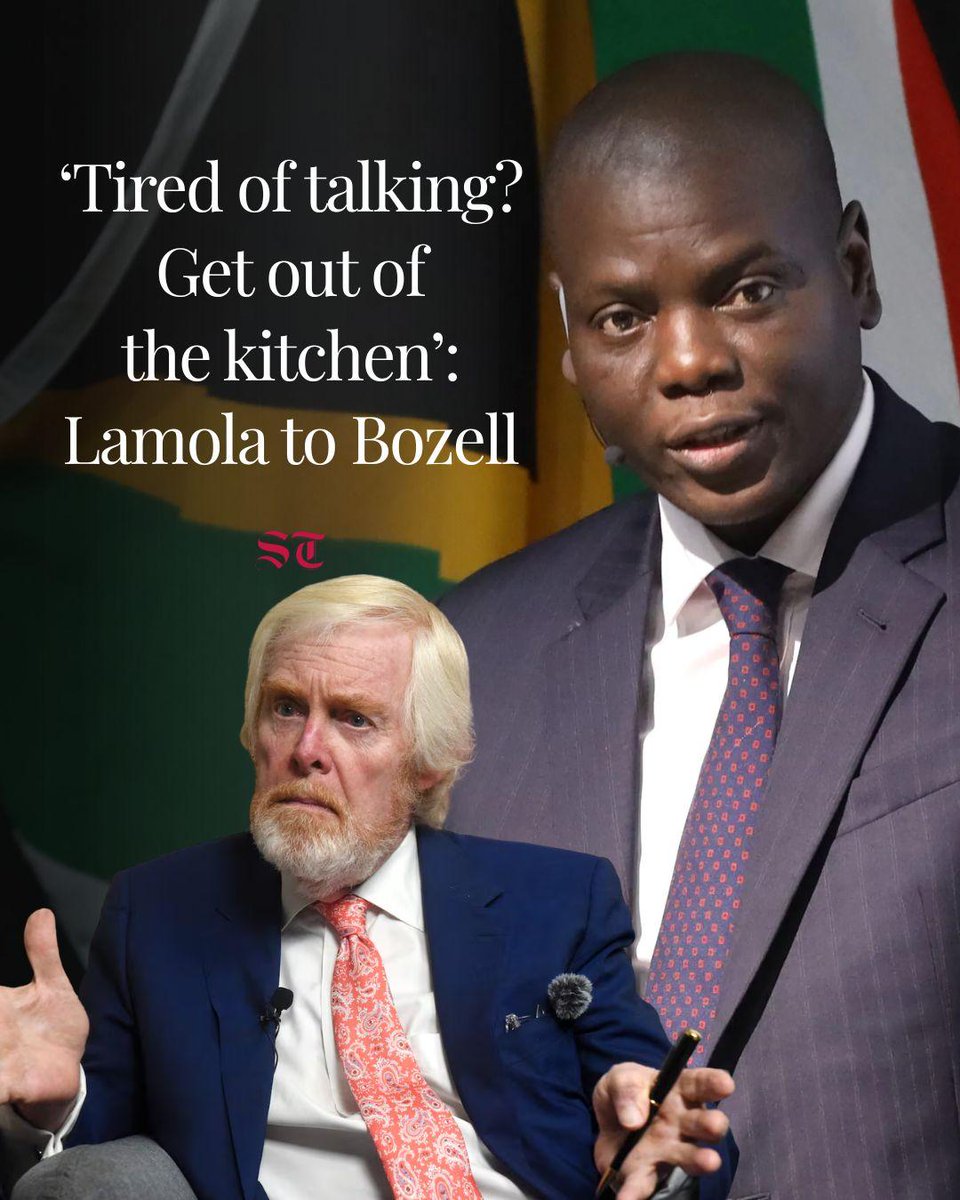 SundayTimesZA's tweet photo. International relations and co-operation minister Ronald Lamola says US ambassador Leo Brent Bozell III must “get out of the kitchen” if he no longer believes in diplomatic engagements with Pretoria https://t.co/8jnszXvXDP https://t.co/MMCBmnATiZ