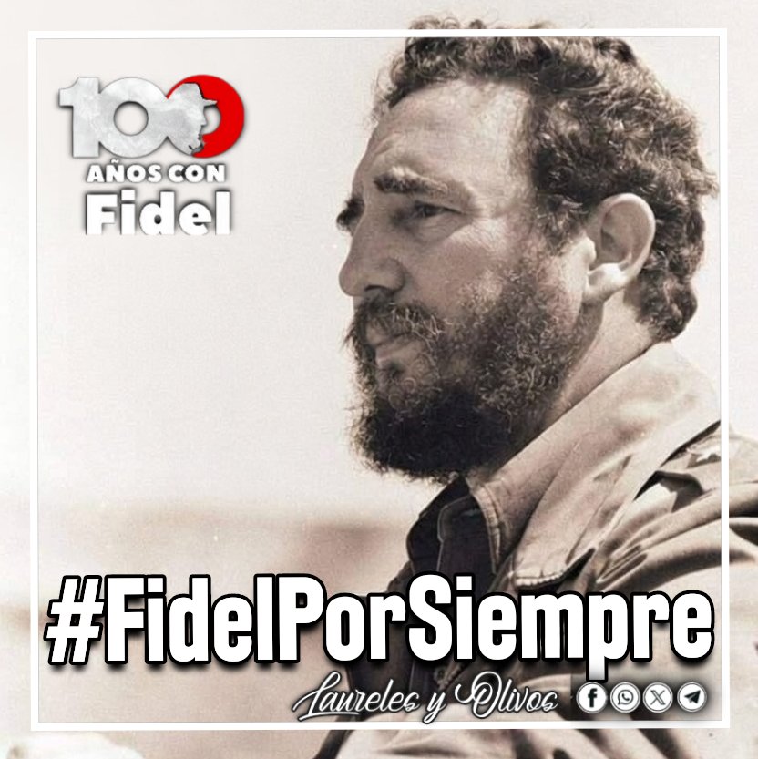 LaurelesyOlivo's tweet photo. 🫡 ¡FIDEL POR SIEMPRE! 🇨🇺

Hoy queremos llenar este espacio de sus palabras, sentimientos y esos recuerdos que permanecen en nosotros.

#LaurelesYOlivos https://t.co/5nURogzEI0
