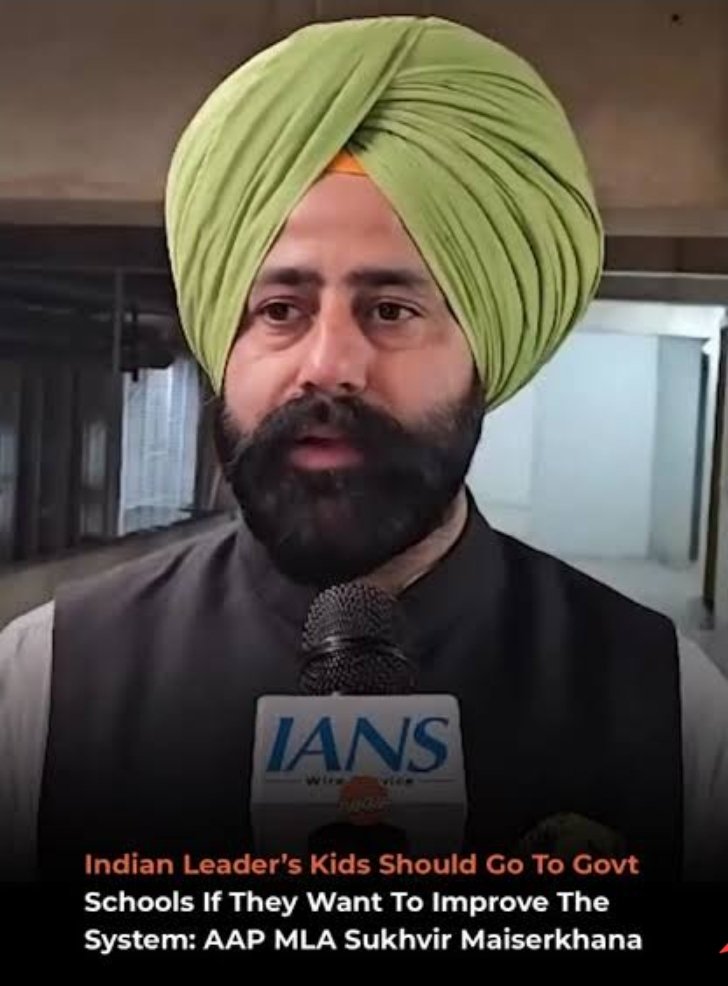 Mrsinha's tweet photo. He's AAP MLA Sukhveer Singh Maiserkhana.
Recently, he raised an issue about the shortage of teachers in the government school where his son studies.

AAP suspended him from the party.

He is reportedly the only MLA who sends both his children to government schools. His concern was genuine. He didn't target the government or the party; he simply expressed his concern.

And yet, Kejriwal kicked him out of the party.

This is the reality of Kejriwal and his so-called "education system."