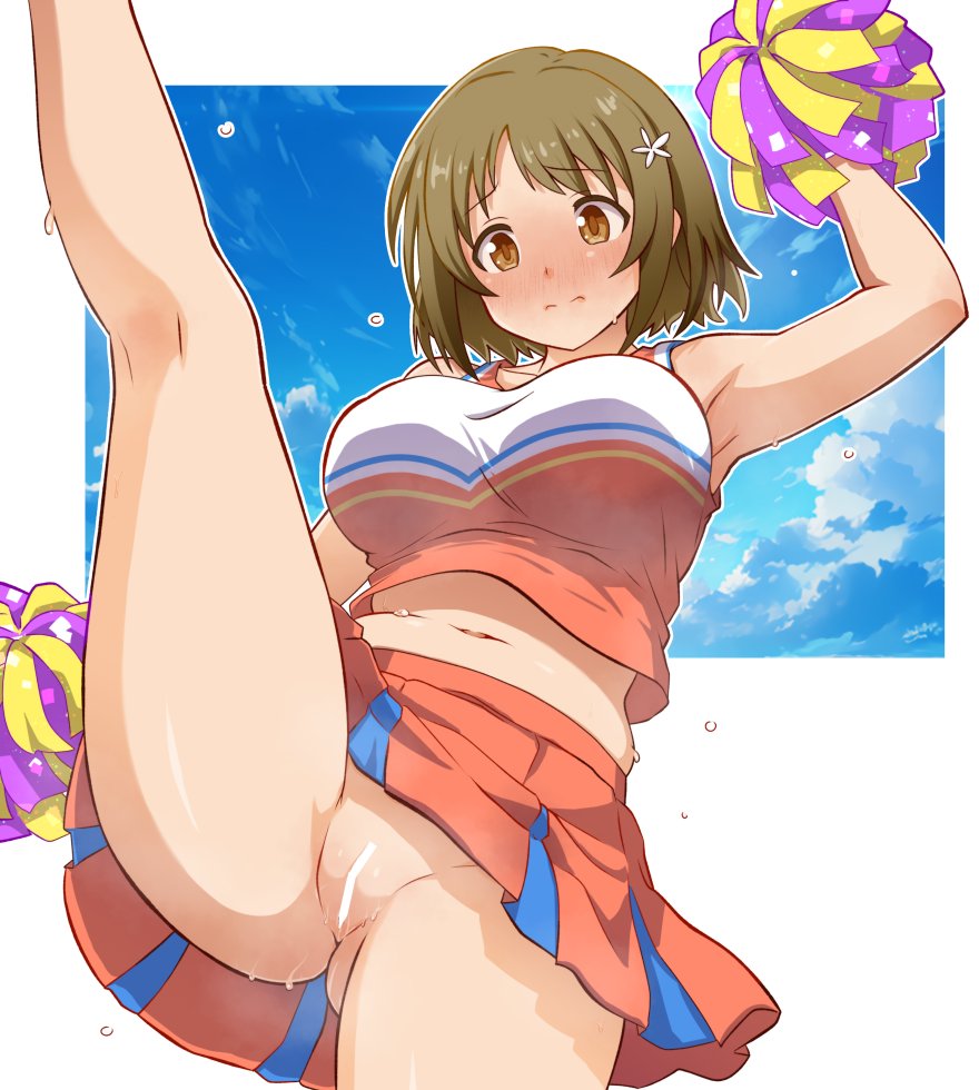 to18high's tweet photo. skebで描いたチアかな子です。 #アイマスノーパンチアリーディング部 https://t.co/xosG2aKwRs