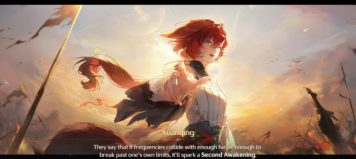 camy_flora's tweet photo. How Did the Sentinel's Resonator Xuanqing Die? & Second Awakening Mechanics

Before the tragedy of the Threnodian attack, the Moon Fox Sentinel had Xuanqing, who was chosen as her Resonator to resonate with the Sentinel. 

Through the sequence of memories unlocked via the Feeling Capsule, we are able to look back at Xuanqing's life, her interactions with society, the people she knew, her personal relationship with the Moon Fox Sentinel, and her everyday life before the tragedy.

Then, a major problem emerged as the TD threat escalated and the situation deteriorated. When the attack began, Xuanqing tried to save as many people as she possibly could, pushing herself to her absolute limit. 

The problem was that there were simply too many people who needed to be saved, while her time and power were limited. Xuanqing eventually chose to push herself even further and decided to attempt a process known as Second Awakening.

She knew that the process had a very high chance of failure, but she insisted on overclocking herself in an attempt to stop the enemy. Eventually however, neither her body nor her Resonance could withstand the burden. 

Her body was unable to contain the enormous frequency load coming from the Sentinel, causing her frequency to explode like a big frequency bomb. This explosion was powerful enough to stop the TD assault while leaving the surrounding area exposed to her frequency for three days.

So, how exactly does Second Awakening work?

To understand Second Awakening, we first need to start with the First Awakening. In Resonator theory, a person becomes a Resonator when they experience contact or resonance intensity with a material or information whose frequency is compatible with their own.

From this process, a Forte emerges, the Resonance ability that becomes characteristic of that individual. The Forte itself is closely related to the Resonator's frequency structure.

Once someone becomes a Resonator, they have a certain stable limit. They can increase their use of their Forte, but that does not mean their capacity is unlimited. There is a point where forcing Resonance output beyond its stable threshold causes the frequency pattern to become unstable. This is where Overclocking comes into play.

Second Awakening is not simply about being able to contain a greater frequency capacity and output more energy. It also involves pushing the Resonance system beyond its normal configuration until a new change or activation occurs.

However, Second Awakening ≠ Overclocking, even though the two are closely related.

Overclocking is the state in which a Resonator forces their Resonance ability beyond its stable limit. Second Awakening, on the other hand, is a result or transformation of Resonance that can emerge when certain conditions are met, particularly when a sufficiently strong frequency collision occurs.

Research conducted by the Court of Savantae proposed the hypothesis that two frequencies currently resonating with each other could be deliberately forced into collision. This collision produces a much more extreme state than a Resonator simply using their own Forte. 

Experiments involving the Chronosorter then provided evidence that frequency collisions could indeed produce an increase in Resonance Ability.

The Chronosorter had to operate under a condition they referred to as overdrive, which is analogous to Overclocking in humans. Their research eventually concluded that this excessive state might be one of the keys to triggering Second Awakening.

Second Awakening can be compared to overcoming a bottleneck between PC components.

For example, imagine having a high-end CPU that is already capable of performing at its maximum potential, but pairing it with DDR1 RAM. The RAM becomes the bottleneck. If you want the system to achieve 100% data transfer between the components, you need to buy a new one and replace it with something comparable, such as DDR5.

But then, what else do you need? You need a motherboard that actually supports the DDR5 standard and has a compatible memory interface capable of utilizing its full potential.

The CPU itself already possesses enormous processing power, but the RAM and memory interface cannot provide enough bandwidth to allow the CPU to operate at its maximum potential. As a result, the CPU itself is not inherently weak simply because the RAM is inferior. Rather, the system as a whole is incapable of keeping up with the CPU's capabilities.

The same concept can be applied to a Resonator after their First Awakening. The Resonator already possesses their Resonance ability and Forte, but there is still a limit to how far they can synchronize themselves with a frequency that is vastly greater than their own.

A Sentinel possesses a frequency on a scale and level of complexity far beyond that of an ordinary human.

So why does the process of Second Awakening require permission from an Arbiter?

So a sufficiently powerful frequency is simply too violent and too difficult to control, as Hsin herself stated. The basic purpose of the Arbiter is therefore to increase the chance of successfully undergoing Second Awakening.

The Arbiter does this by condensing the big frequency and compressing it into a form that can enter a smaller vessel before releasing it gradually. This allows the Resonator to slowly synchronize with the frequency in a controlled manner and increases the likelihood of a successful Resonance.

We have already seen this process with Jinhsi.

The outcome of Second Awakening can essentially be divided into three possibilities: death, survival, or a power-up.

The presence of an Arbiter does not guarantee success. It simply makes the chances significantly higher. You could think of it this way, without the Arbiter's permission and intervention, the chance of success might be something like 1 in a million, whereas with the Arbiter's involvement, the odds could become something closer to 50/50.

This is the process a Resonator normally has to go through when attempting Second Awakening.

However, there is one exceptionally talented and extraordinarily gifted Resonator whom we have only just witnessed reaching this point, Cantarella. She achieved Second Awakening without an Arbiter's permission.

Cantarella was the only person among the generations of Fisalia candidates who managed to reach the conditions necessary for Second Awakening through the Tyrvine sword.

For generations, previous Fisalia candidates underwent various insane Divine Trials. They poisoned themselves and attempted to survive exposure to deadly toxins. They also attempted Overclocking by resonating with the Tyrvine sword. Yet they all failed.

Cantarella was the only one in her generation who ultimately managed to reach that point. This is why she was able to obtain her Second Awakening frequency.

And this brings us back to the beginning, why do Sentinels need a "Anchor" especially a Resonator with a Second Awakening frequency?

Imagine there is a Sentinel operating at 100% of its full power. Then, that Sentinel has a Resonator capable of duplicating its frequency with complete accuracy.

That means there are effectively two identical frequencies.

But the Resonator needs to undergo Second Awakening in order to reach that state.

In Cantarella's case, during the tragedy at Avinoleum involving the corrupted Imperator, Cantarella awakened into her Second Awakening state when she touched the Imperator's sword, or rather, a fragment of it.

The moment this happened, the Imperator's power essentially manifested within Cantarella at 100% frequency compatibility.

Cantarella immediately resonated with the Imperator.

Through that connection, she received a vision and realized that the Imperator was in trouble and that Rinascita was heading toward chaos.

She then transferred her Second Awakening frequency to the out-of-control Imperator, allowing Imperator to reclaim its authority. In the end, the Imperator was able to seal both Leviathan and itself, together with Fleurdelys.

Cantarella's case demonstrates that Second Awakening does not absolutely require permission from an Arbiter.

She managed to achieve Second Awakening after generations of Fisalia candidates had failed, demonstrating an extraordinary level of Resonance talent and compatibility. However, she then consciously relinquished that Second Awakening power and returned it to the Imperator.

So, Cantarella can essentially be described as someone who broke through the bottleneck, only to ultimately choose not to retain the result.