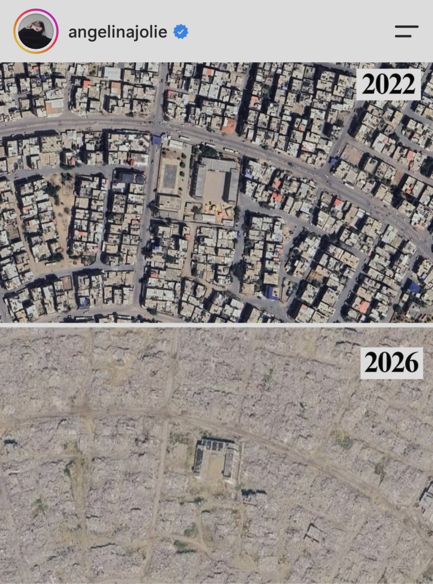 Globalite_TR's tweet photo. 🇵🇸 Angelina Jolie, Google Earth üzerinden Gazze’deki yıkımı gösterdi: https://t.co/yLakYL97bU