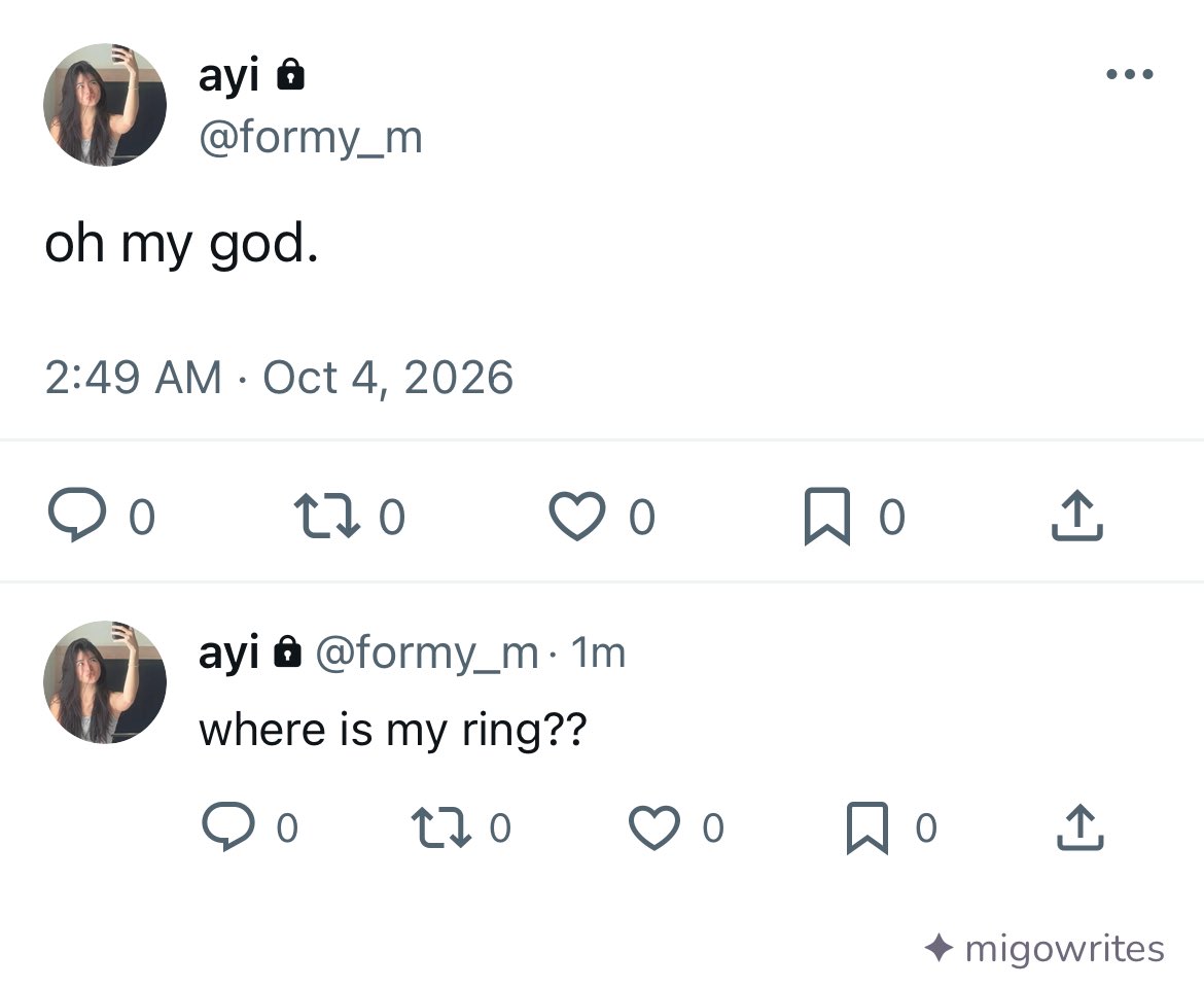aiahmki's tweet photo. rings &amp; blings | a #mikhaiah special oneshot au

wherein Allina (🐶) loses her wedding ring. https://t.co/cCzlxembSH